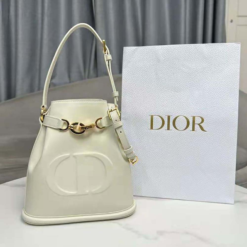 Dior Women Medium C'est Dior Bag Latte CD-Embossed Calfskin