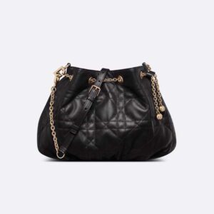 Dior Women Medium Dior Ammi Bag Black Supple Macrocannage Lambskin