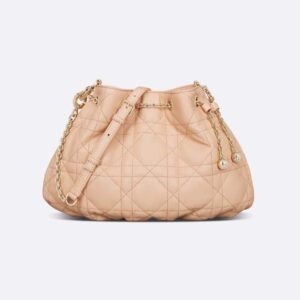 Dior Women Medium Dior Ammi Bag Sand Pink Supple Macrocannage Lambskin