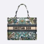 Dior Women Medium Dior Book Tote White Multicolor Étoile de Voyage Embroidery
