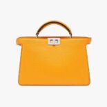 Fendi Men Peekaboo ISeeU XCross Orange Leather Bag