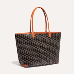 Goyard Women Sac Artois MM in Goyardine Canvas & Chevroches Calfskin-Brown