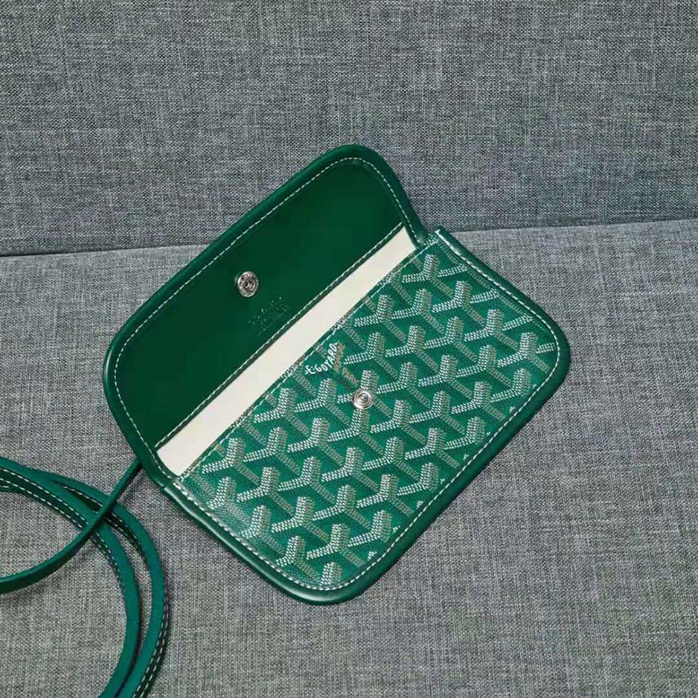 Goyard Women Sac Artois MM in Goyardine Canvas & Chevroches Calfskin-Green 8 Goyard Women Sac Artois MM in Goyardine Canvas & Chevroches Calfskin-Green - Image 8