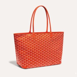 Goyard Women Sac Artois MM in Goyardine Canvas & Chevroches Calfskin-Orange