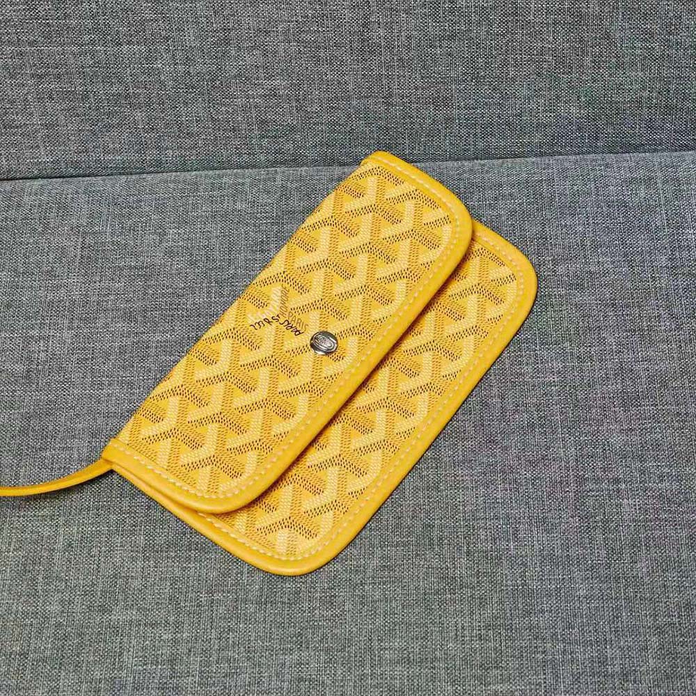 Goyard Women Sac Artois MM in Goyardine Canvas & Chevroches Calfskin-Yellow 7 Goyard Women Sac Artois MM in Goyardine Canvas & Chevroches Calfskin-Yellow - Image 7