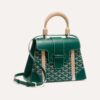 Goyard Women Sac Saïgon PM in Toile Goyardine & Clamecy Calfskin-Green