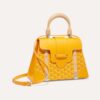 Goyard Women Sac Saïgon PM in Toile Goyardine & Clamecy Calfskin-Yellow