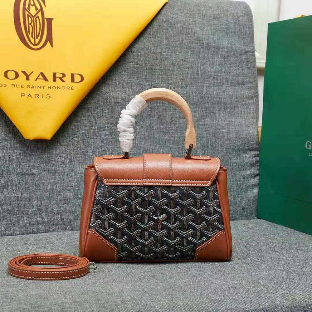 Goyard Women Sac Saïgon Souple Mini in Toile Goyardine & Chevroches Calfskin-Brown 4 Goyard Women Sac Saïgon Souple Mini in Toile Goyardine & Chevroches Calfskin-Brown - Image 4