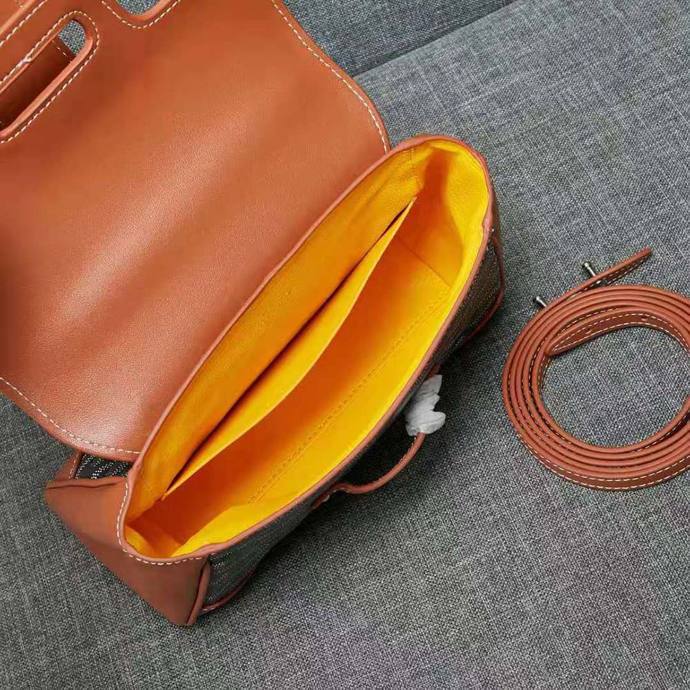 Goyard Women Sac Saïgon Souple Mini in Toile Goyardine & Chevroches Calfskin-Brown 9 Goyard Women Sac Saïgon Souple Mini in Toile Goyardine & Chevroches Calfskin-Brown - Image 9