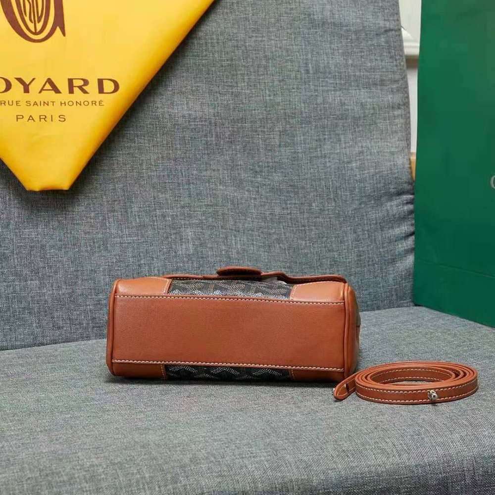 Goyard Women Sac Saïgon Souple Mini in Toile Goyardine & Chevroches Calfskin-Brown 6 Goyard Women Sac Saïgon Souple Mini in Toile Goyardine & Chevroches Calfskin-Brown - Image 6