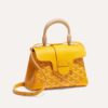 Goyard Women Sac Saïgon Souple Mini in Toile Goyardine & Chevroches Calfskin-Yellow
