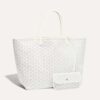 Goyard Women Sac Saint Louis GM in Goyardine Canvas & Chevroches Calfskin-White