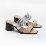 Hermes Women Gaby 60 Sandal in 6 cm High Heel-Beige
