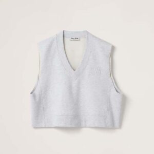 Miu Miu Women Embroidered Cotton Fleece Sweatshirt