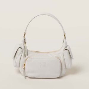 Miu Miu Women Nappa Leather Pocket Bag-White