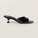 Miu Miu Women Patent Leather Sandals in 45 mm Heel Height-Black