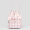 Prada Women Duet Printed Re-Nylon Bag-Pink