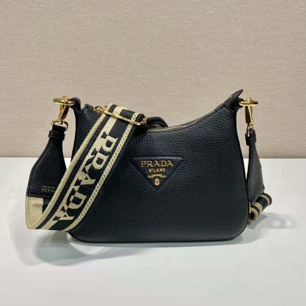 Prada Women Leather Shoulder Bag-Black 2 Prada Women Leather Shoulder Bag-Black - Image 2