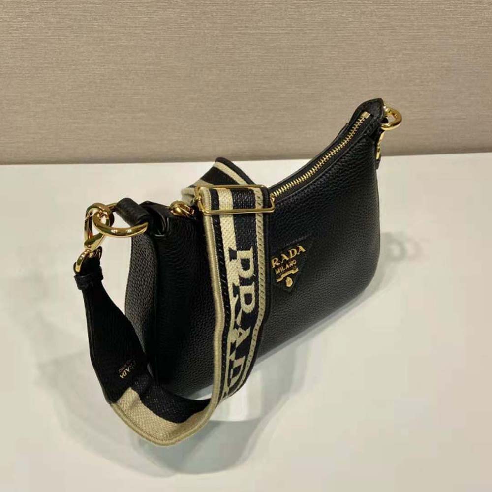 Prada Women Leather Shoulder Bag-Black 4 Prada Women Leather Shoulder Bag-Black - Image 4