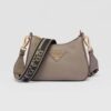 Prada Women Leather Shoulder Bag-Grey