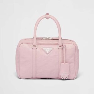 Prada Women Medium Antique Nappa Leather Top Handle Bag-Pink