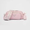 Prada Women Nappa Antique Leather Multi-Pocket Shoulder Bag-Pink