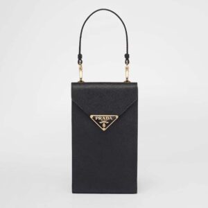 Prada Women Saffiano Leather Mini-Bag-Black