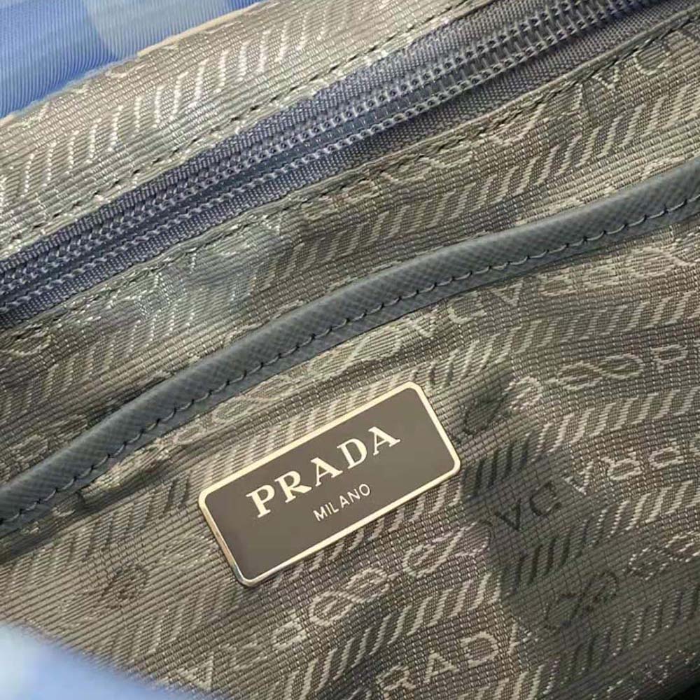 Prada Women Small Printed Re-Nylon Backpack-Blue 10 Prada Women Small Printed Re-Nylon Backpack-Blue - Image 10