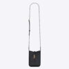 Saint Laurent YSL Women Le 5 à 7 Mini Vertical in Shiny Leather-Black