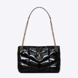 Saint Laurent YSL Women Puffer Small Chain Bag in Quilted Vinyle-Black