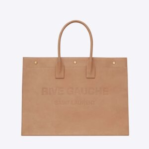 Saint Laurent YSL Women Rive Gauche Large Tote Bag in Vegetable-Tanned Leather