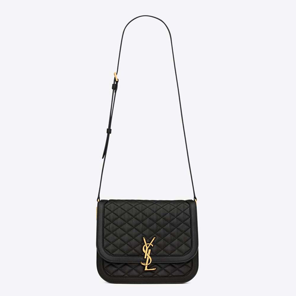 YSL Solferino Small Satchel Bag Burgundy Gold Calfskin 339457 main image 1