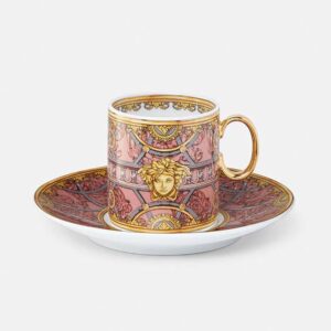 Scala Del Palazzo Coffee Set Includes Two Coffee Cup with Handle and Two Matching Saucer