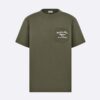 Dior Men Relaxed-fit Christian Dior Atelier T-shirt Khaki Cotton Jersey