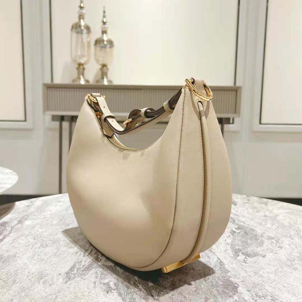Fendi Women Fendigraphy Small Beige Leather Bag 4 Fendi Women Fendigraphy Small Beige Leather Bag - Image 4