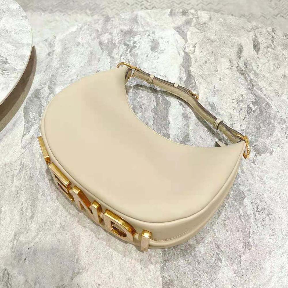 Fendi Women Fendigraphy Small Beige Leather Bag 6 Fendi Women Fendigraphy Small Beige Leather Bag - Image 6