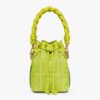 Fendi Women Mon Tresor Acid Green FF Canvas Mini-bag