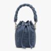 Fendi Women Mon Tresor Blue FF Canvas Mini-Bag