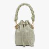 Fendi Women Mon Tresor Light Green FF Canvas Mini-Bag 12 Fendi Women Mon Tresor Light Green FF Canvas Mini-Bag