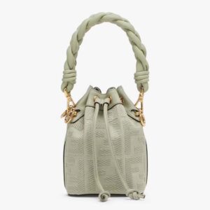 Fendi Women Mon Tresor Light Green FF Canvas Mini-Bag