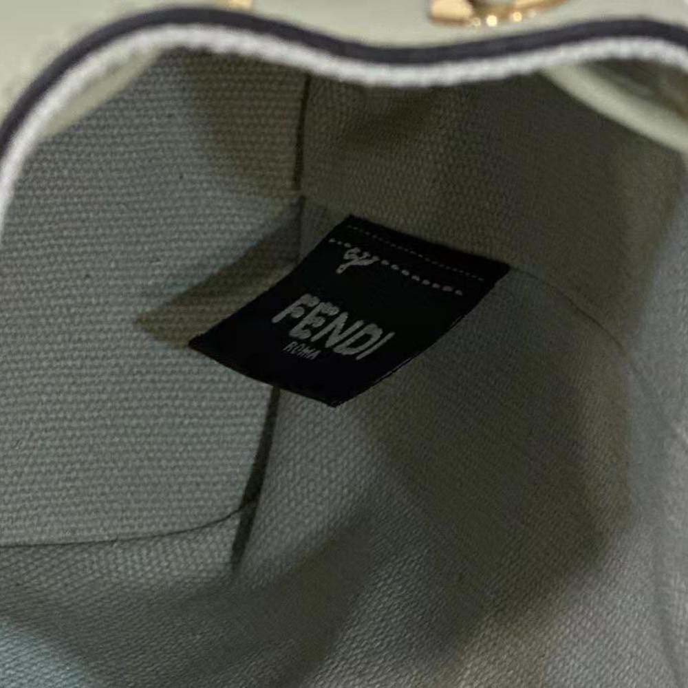Fendi Women Mon Tresor Light Green FF Canvas Mini-Bag 10 Fendi Women Mon Tresor Light Green FF Canvas Mini-Bag - Image 10