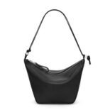 Loewe Women Mini Hammock Hobo Bag in Classic Calfskin-Black