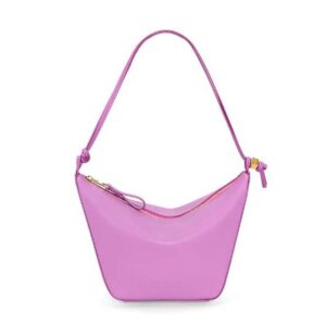 Loewe Women Mini Hammock Hobo Bag in Classic Calfskin-Rose