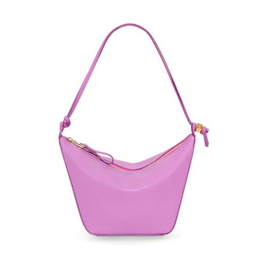 Loewe Women Mini Hammock Hobo Bag in Classic Calfskin-Rose