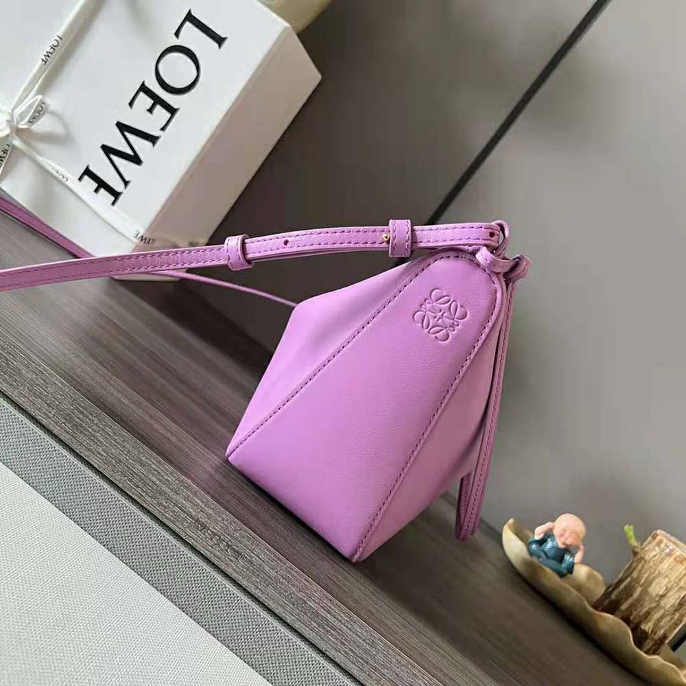 Loewe Women Mini Hammock Hobo Bag in Classic Calfskin-Rose 4 Loewe Women Mini Hammock Hobo Bag in Classic Calfskin-Rose - Image 4