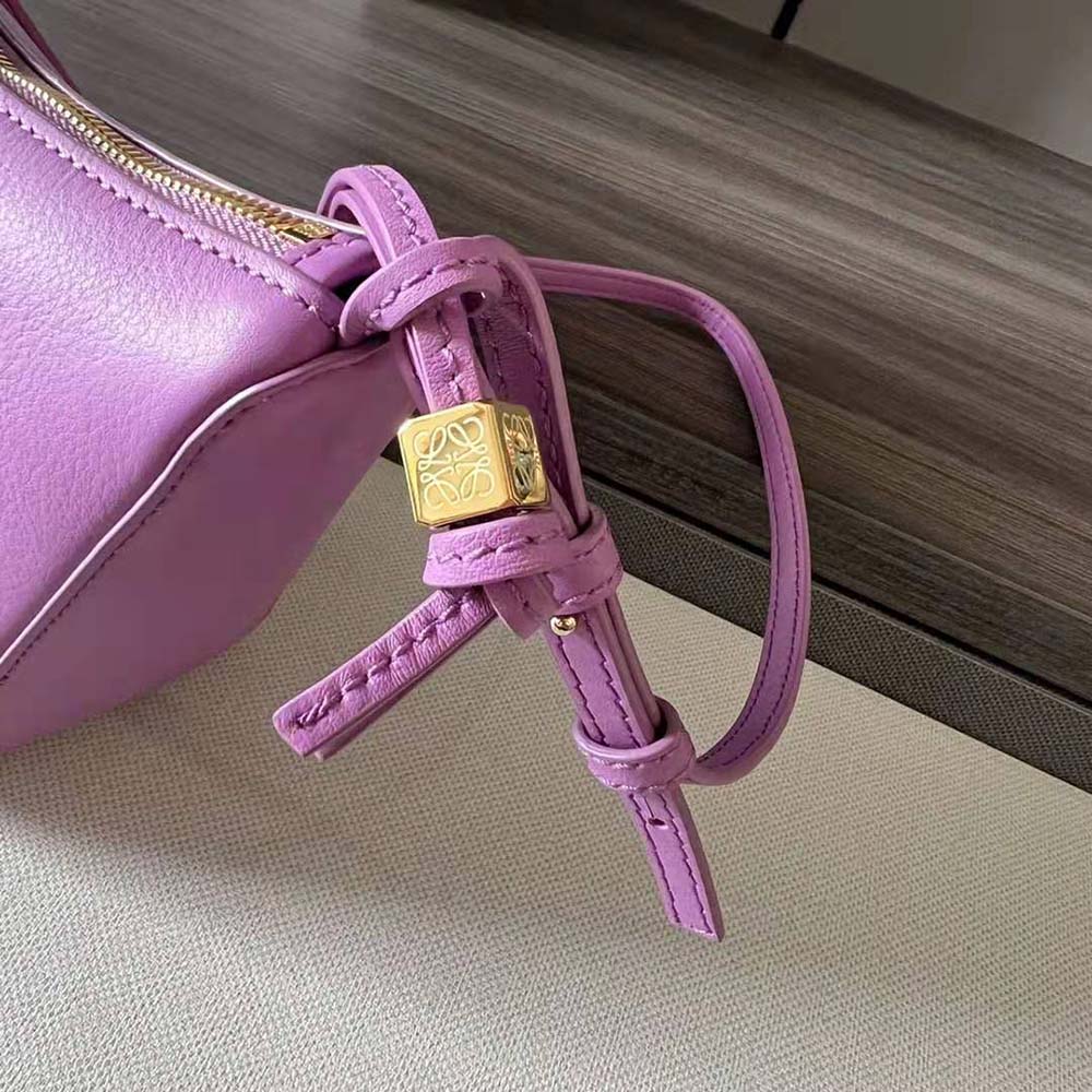 Loewe Women Mini Hammock Hobo Bag in Classic Calfskin-Rose 7 Loewe Women Mini Hammock Hobo Bag in Classic Calfskin-Rose - Image 7