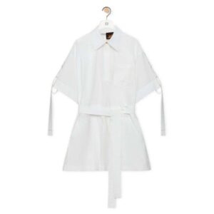 Loewe Women Workwear Mini Dress in Cotton