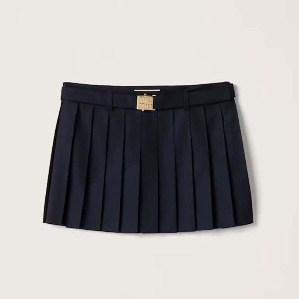 Miu Miu Women Pleated Batavia Miniskirt