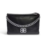 Balenciaga Women BB Soft Large Flap Bag in Black