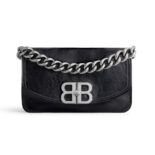 Balenciaga Women BB Soft Small Flap Bag in Black